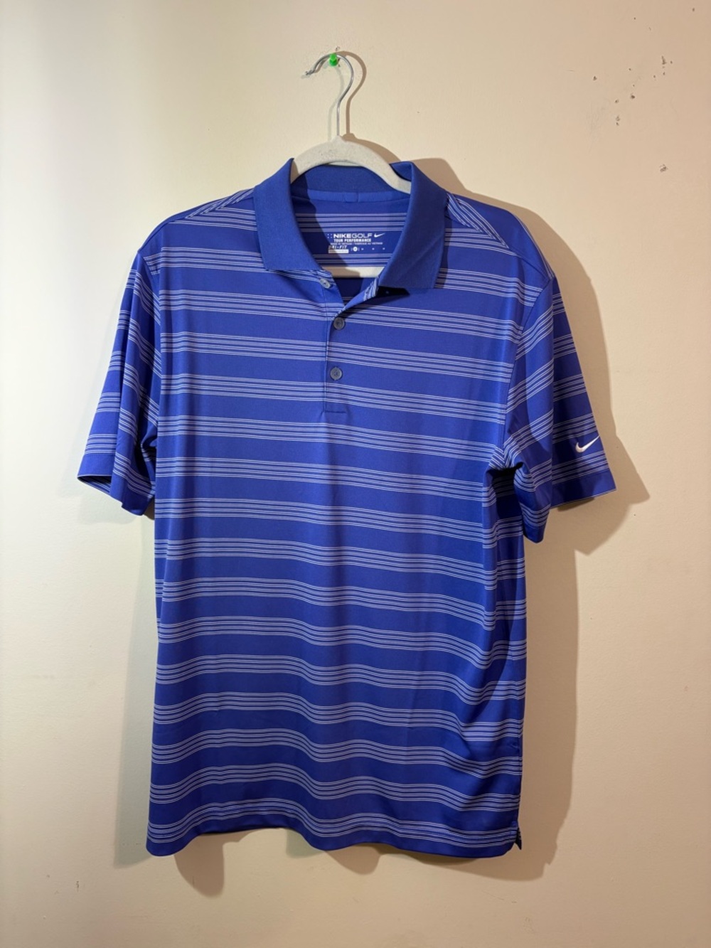 Nike Golf Tour Performance Dri-FIT men’s‎ M striped polo shirt moisture-wicking